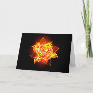 Blühende Feuerrose Feiertagskarte