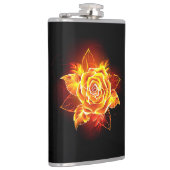 Blühende Feuerrose Flachmann (Rechts)