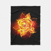 Blühende Feuerrose Fleecedecke (Vorderseite)