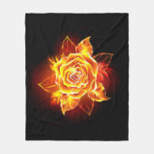 Blühende Feuerrose Fleecedecke (Vorderseite)