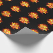 Blühende Feuerrose Geschenkpapier (Ecke)