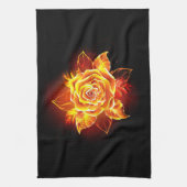 Blühende Feuerrose Geschirrtuch (Vertikal)