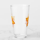 Blühende Feuerrose Glas (Links)