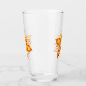 Blühende Feuerrose Glas (Rechts)