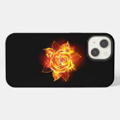 Blühende Feuerrose iPhone Hülle (Rückseite (Horizontal))