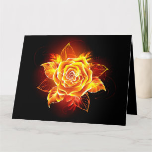 Blühende Feuerrose Karte