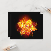 Blühende Feuerrose Karte (Vorderseite/Rückseite Beispiel)