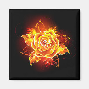 Blühende Feuerrose Magnet