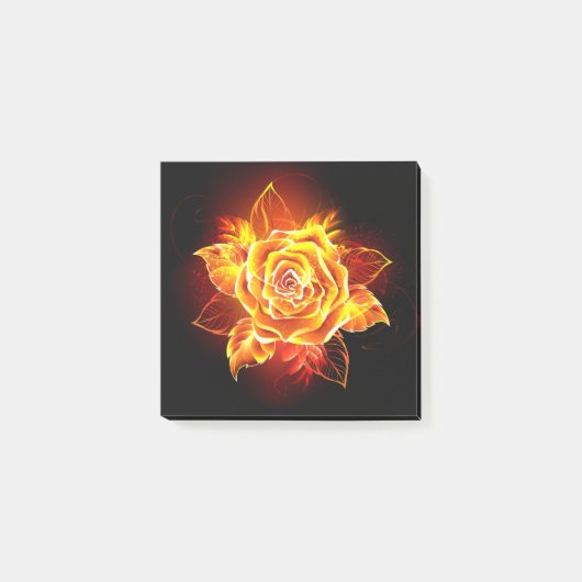 Blühende Feuerrose Post-it Klebezettel (Vorderseite)