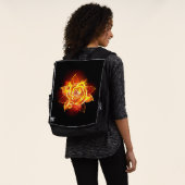 Blühende Feuerrose Rucksack (Ausgewaschen)