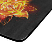 Blühende Feuerrose Schneidebrett (Ecke)