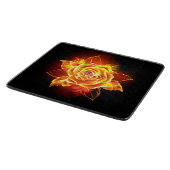 Blühende Feuerrose Schneidebrett (Ecke)
