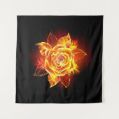 Blühende Feuerrose Wandteppich (Vorderseite (Horizontal))