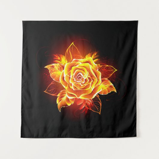 Blühende Feuerrose Wandteppich (Vorderseite)
