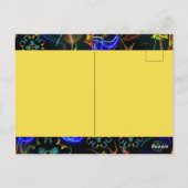 Blühende Feuerwerkskunst Geburtstag Postkarte (Rückseite)