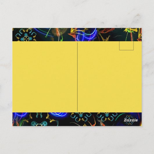 Blühende Feuerwerkskunst Geburtstag Postkarte (Rückseite)