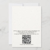 Blühende Florale Elegante Moderne QR-Code-Hochzeit Einladung (Rückseite)