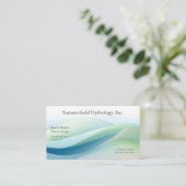 Blühende Formen in Grüntönen Visitenkarte (Stehend Vorderseite)