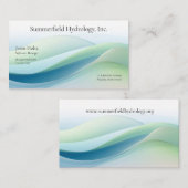 Blühende Formen in Grüntönen Visitenkarte (Vorne/Hinten)