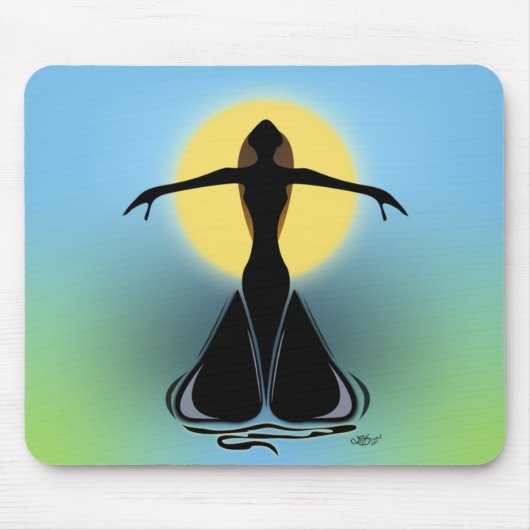 Blühende Frau Mousepad (Vorne)