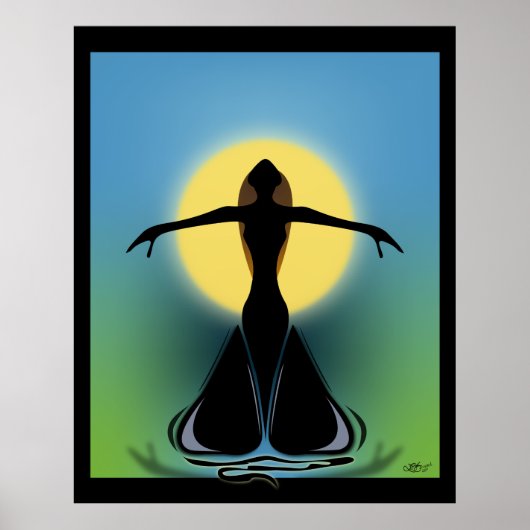 Blühende Frau Poster (Vorne)