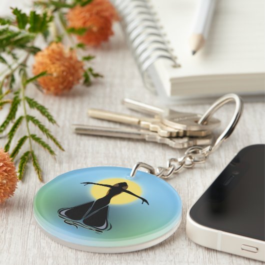 Blühende Frau Schlüsselanhänger (Vorderseite rechts)