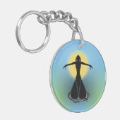 Blühende Frau Schlüsselanhänger (Vorderseite links)