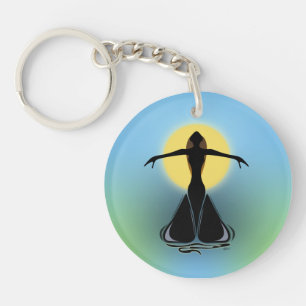 Blühende Frau Schlüsselanhänger