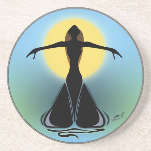 Blühende Frau Untersetzer (Vorne)