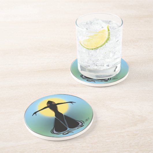 Blühende Frau Untersetzer (Seite)