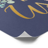 Blühende Freude Blau | I LIEBE Poster (Ecke)