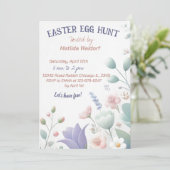 Blühende Freude: Eine Pastellfest zu Ostern Einladung (Stehend Vorderseite)