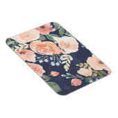 Blühende Freude | Peach & Blue Rose & Poppies Magnet (Rechte Seite)