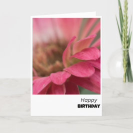 Blühende Freude - Rosa Blume Geburtskarte Dankeskarte