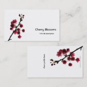 Blühende Freude/rote Kirschblüte Visitenkarte (Vorne/Hinten)