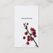 Blühende Freude/rote Kirschblüte Visitenkarte (Rückseite)