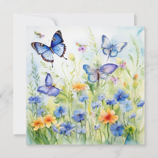 Blühende Freude: verzauberte GartenGeburtstagskart (Vorderseite)