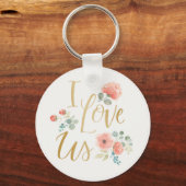 Blühende Freude weiß | I LIEBE Schlüsselanhänger (Vorderseite)