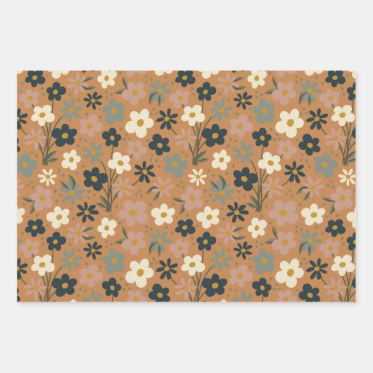 Blühende Freuden Wrapping Papier Set (Vorderseite)