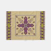 Blühende Frucht des Lebens Eierband werfen Decke (Vorderseite (Horizontal))