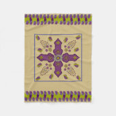 Blühende Frucht des Lebens Eierband werfen Decke (Vorderseite)