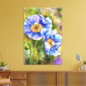 Blühende Frühlingsblumen Abstrakte Kunstmalerei Leinwanddruck (Insitu (Wohnzimmer))