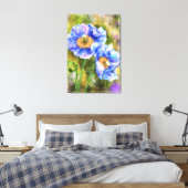 Blühende Frühlingsblumen Abstrakte Kunstmalerei Leinwanddruck (Insitu (Schlafzimmer))