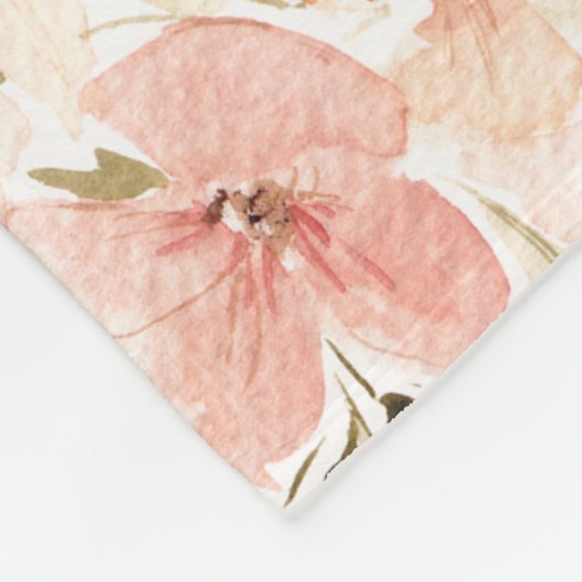 Blühende Frühlingsblumen Fleecedecke (Ecke)