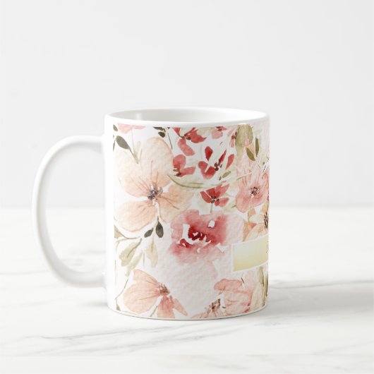 Blühende Frühlingsblumen Kaffeetasse (Links)