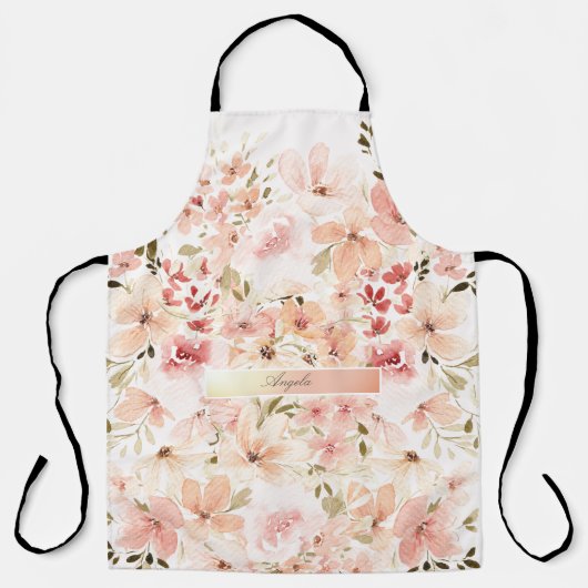 Blühende Frühlingsblumen Schürze (Vorderseite)