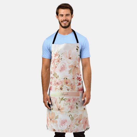 Blühende Frühlingsblumen Schürze (Getragen)