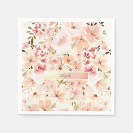 Blühende Frühlingsblumen Serviette