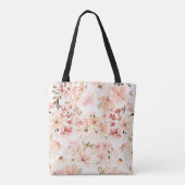 Blühende Frühlingsblumen Tasche (Rückseite)