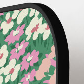 Blühende Frühlingsblüte Mit Monogramm Pickleball Schläger (Linke Seite)